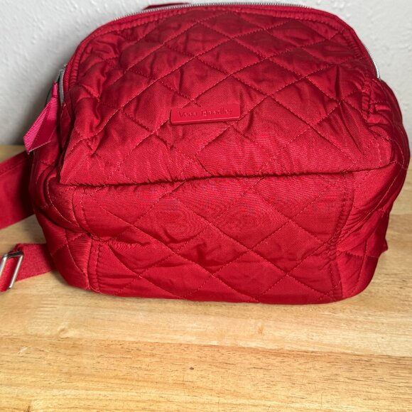 Vera Bradley Small Backpack in Performance Twill Cardinal Red NWT - Picture 9 of 12